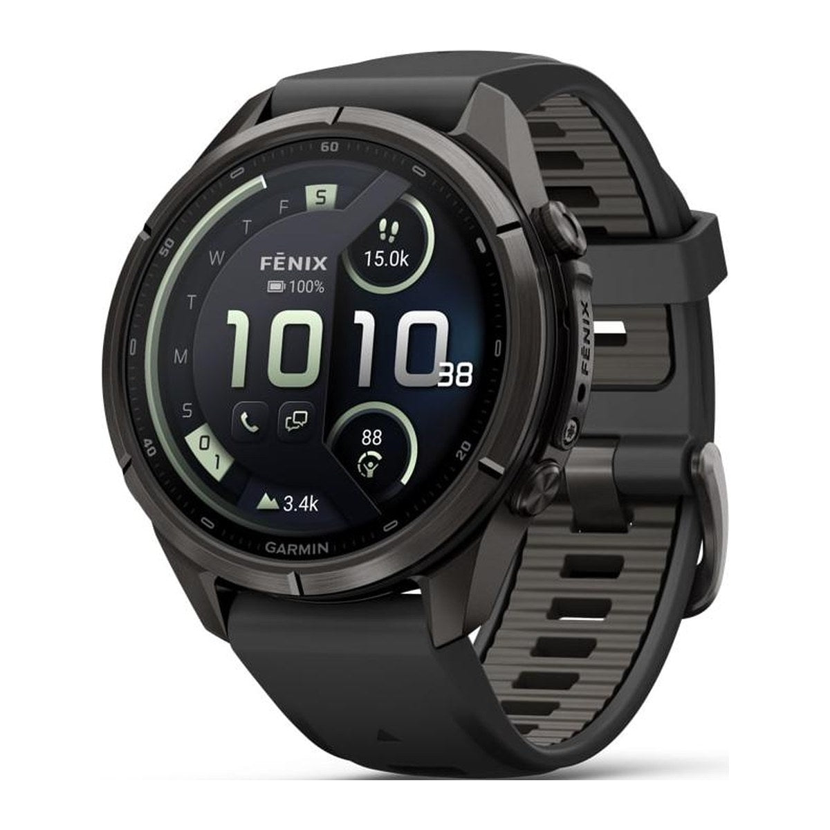 Garmin Fenix 9 Pro 43 mm, sett skrått forfra