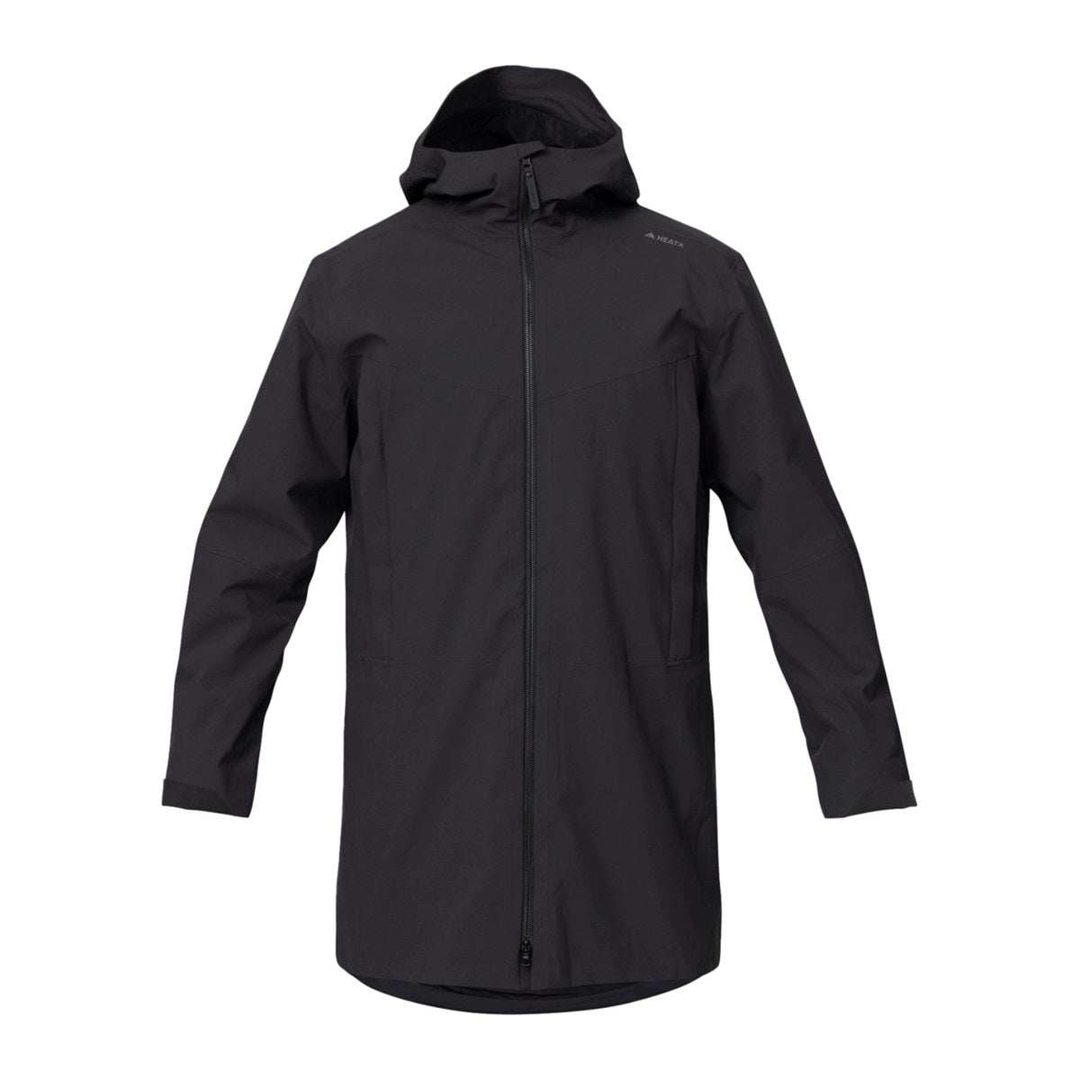 HeatX Metro Coat i svart, sett forfra