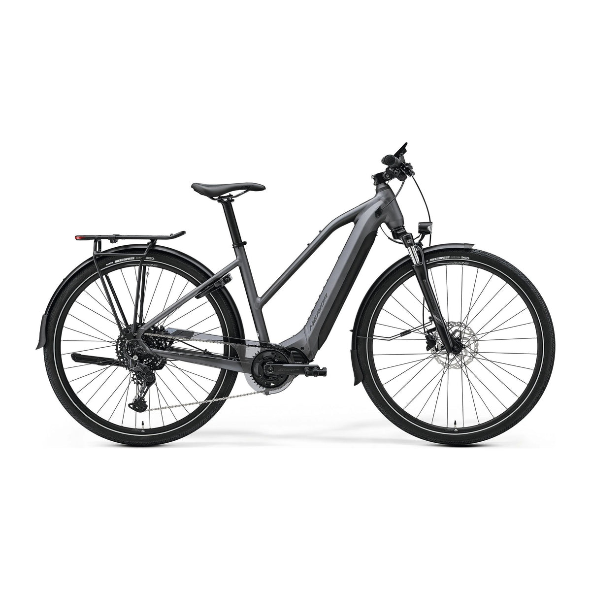 Merida eSPRESSO L 500 EQ i Matt Dark Silver, sett fra siden