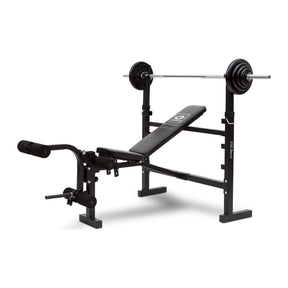 Abilica 3150-benken med vektstang og skiver i stativet