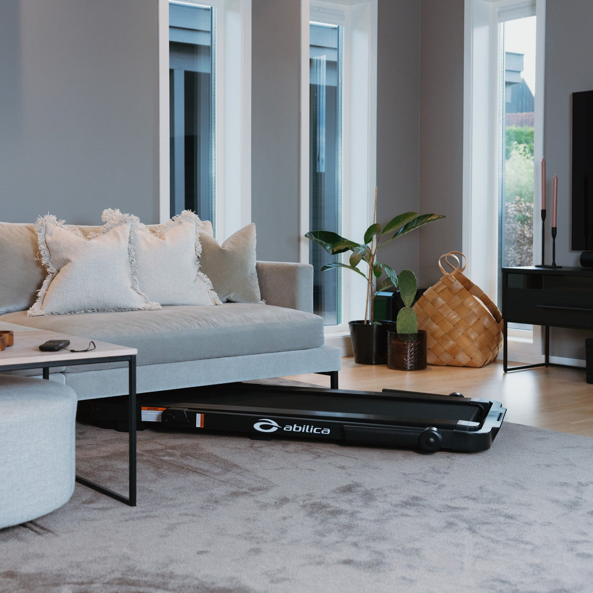 WalkPad 20 lagt flat i stua