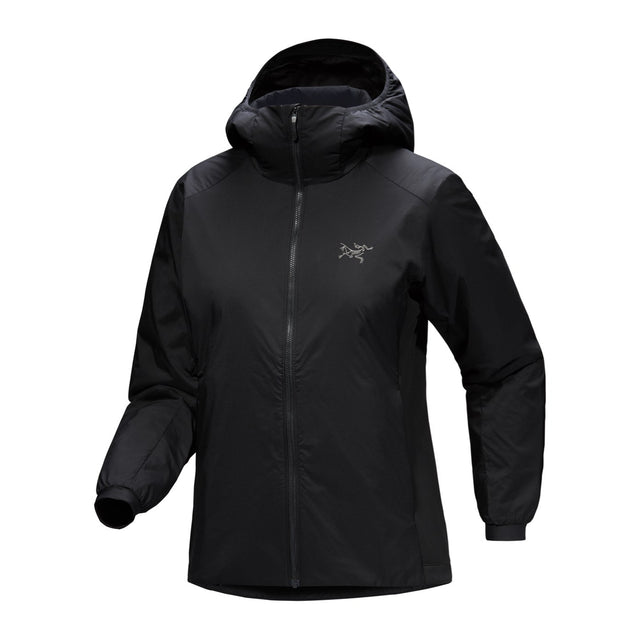 Arc'teryx Atom Hoody til dame i svart, sett forfra