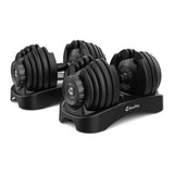 BowFlex SelectTech 552 manualer i par på oppbevaringsbrett
