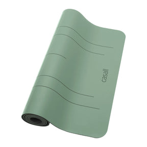Casall Grip & Cushion III yogamatte i Soft Teal, delvis rullet ut