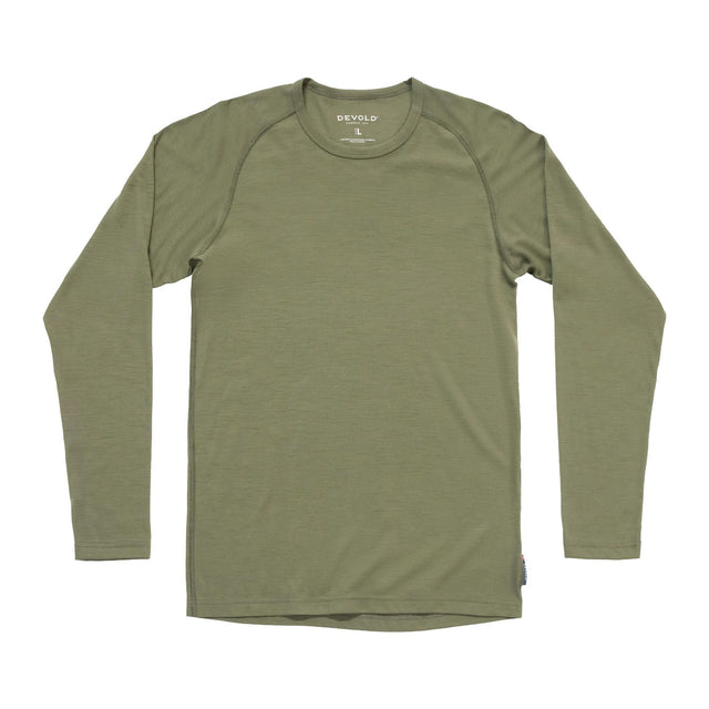 Devold Adventure Merino 190 trøye i grønt, sett forfra