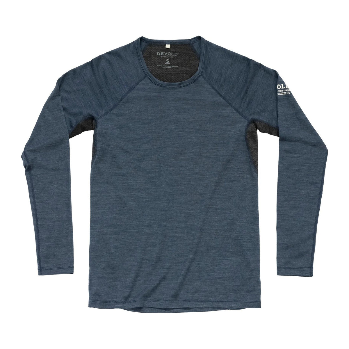 Devold Endurance Merino 130 trøye i mørk blå, sett forfra