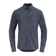 Devold Merino Overshirt i blåmelert, sett forfra