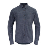 Devold Merino Overshirt i blåmelert, sett forfra