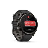 Fenix 9 Pro som viser SOS-nødmelding