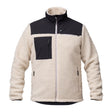 HeatX Hybrid Pile Jacket i sand og svart, sett forfra