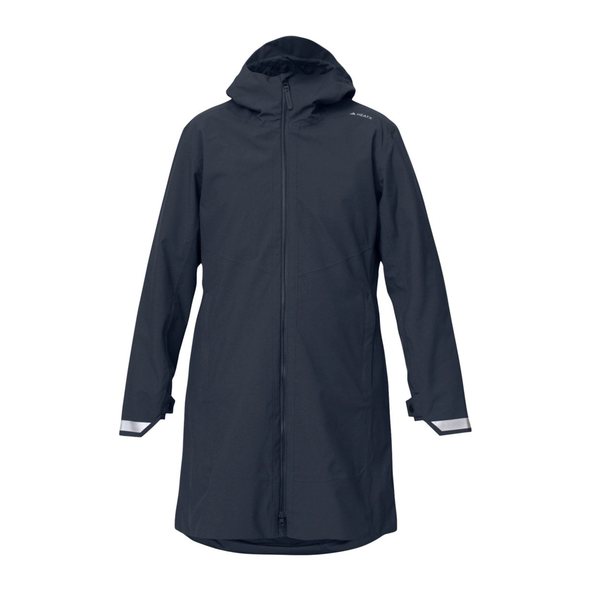 HeatX Metro Coat i marineblå, sett forfra