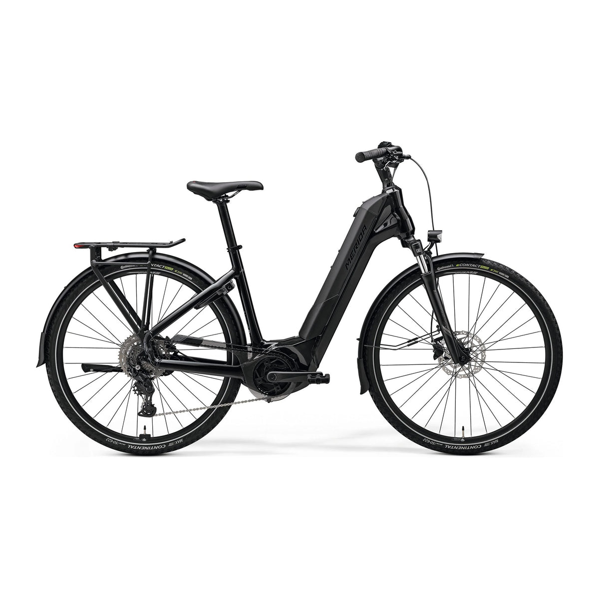 Merida eFLOAT CITY 400 EQ i Metallic Black, sett fra siden