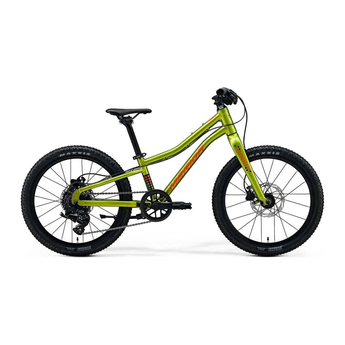 Merida Matts J.20+ i fall green / red / black, sett fra siden