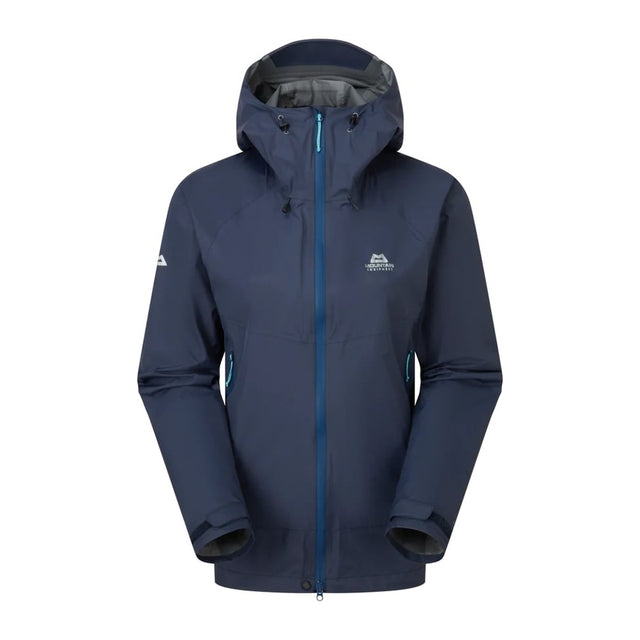 Mountain Equipment Raintower dame i mørk blå, sett forfra