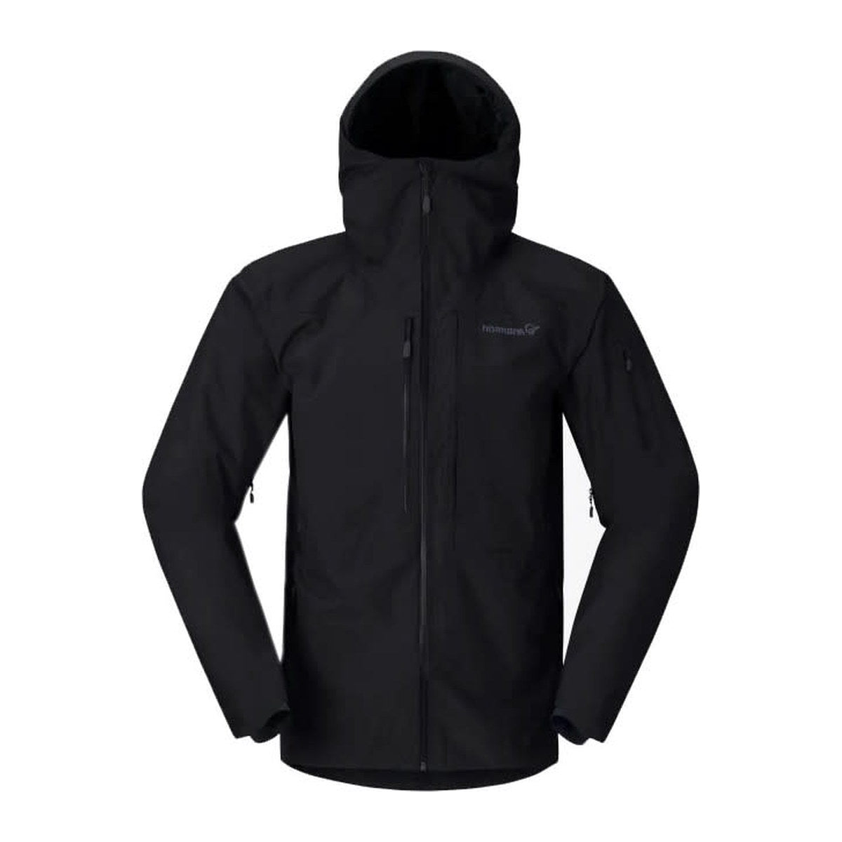 Norrøna Lofoten Gore-Tex isolert jakke i svart, sett forfra