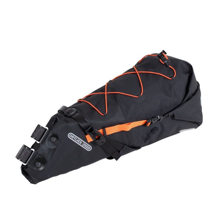 Ortlieb Seat-Pack i matt svart med oransje snornett