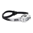 Petzl Swift RL hodelykt i hvitt med hodebånd, sett fra siden