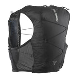 Salomon Active Skin 8 løpevest i svart, sett forfra