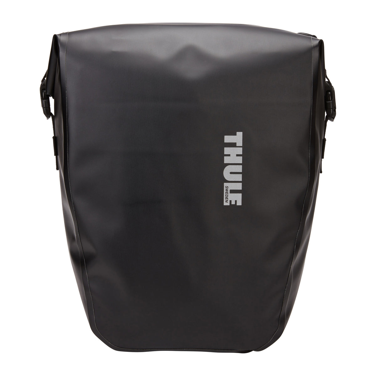 Én Thule Shield Pannier sett forfra med logoen