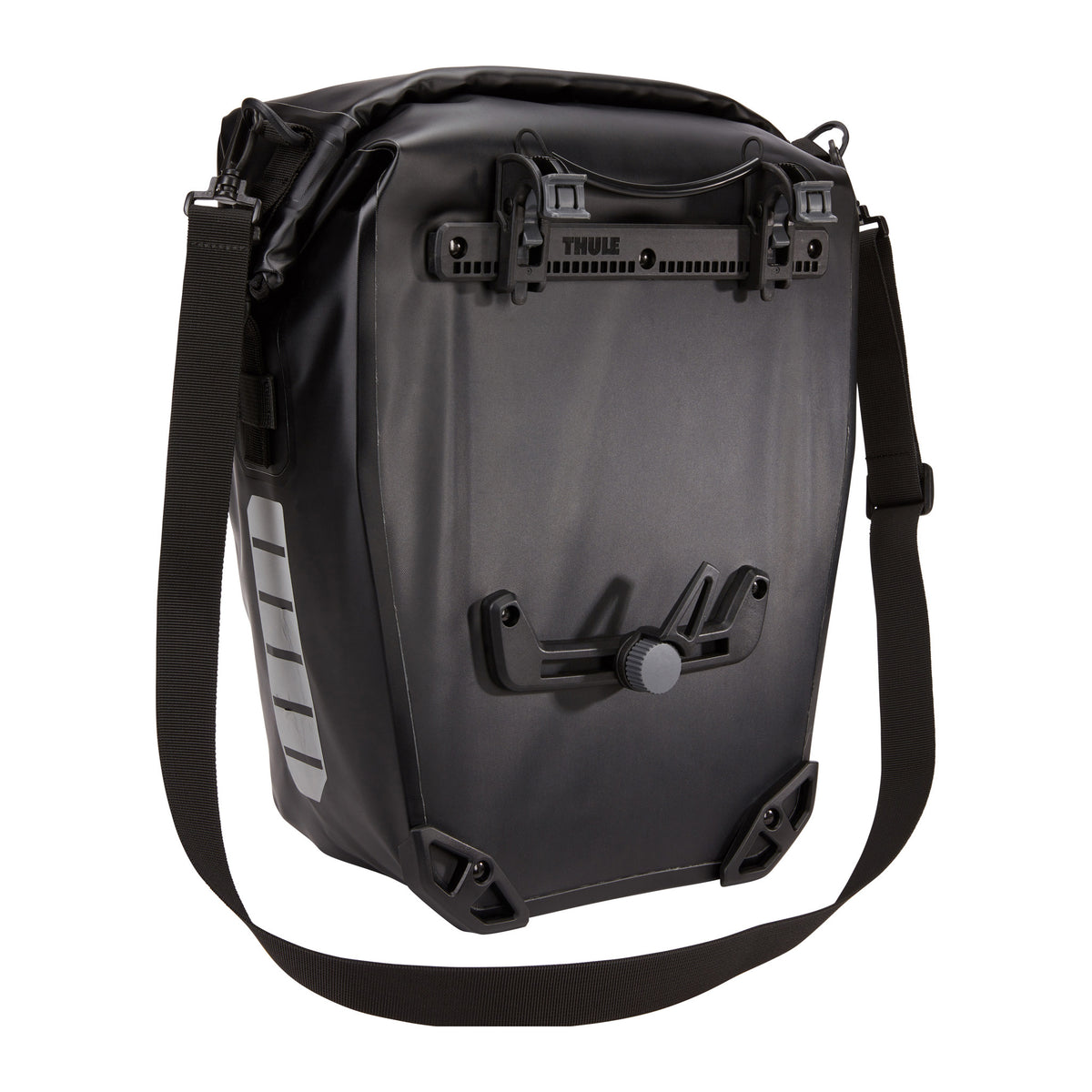 Festesystemet på baksiden av Thule Shield Pannier