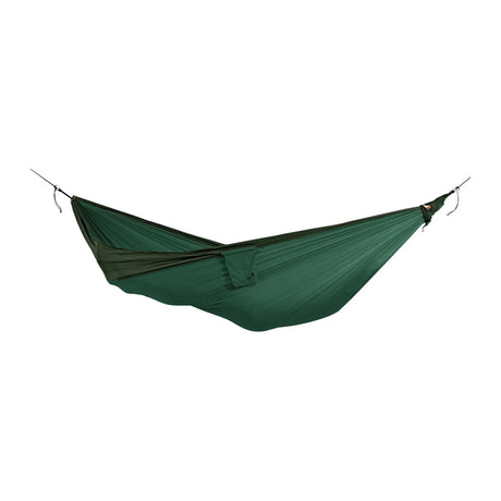 Ticket to the Moon Original hengekøye i dark green og army green, sett fra siden